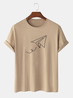 Hand-Drawn Flying Paper Plane T-Shirt | Symbol of Freedom and Imagination