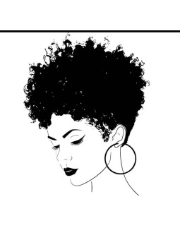 T-shirt Afro Chic | Design Femme Africaine Moderne | T-shirt Noir & Blanc