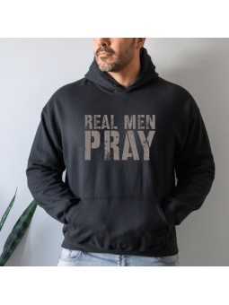 Hoodie "Real Men Pray" | Message Empoignant de Foi et de Force
