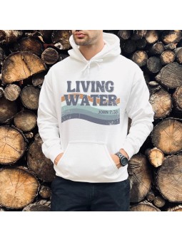 Living Water Hoodie | Bold Vintage Waves of Spiritual Refreshment