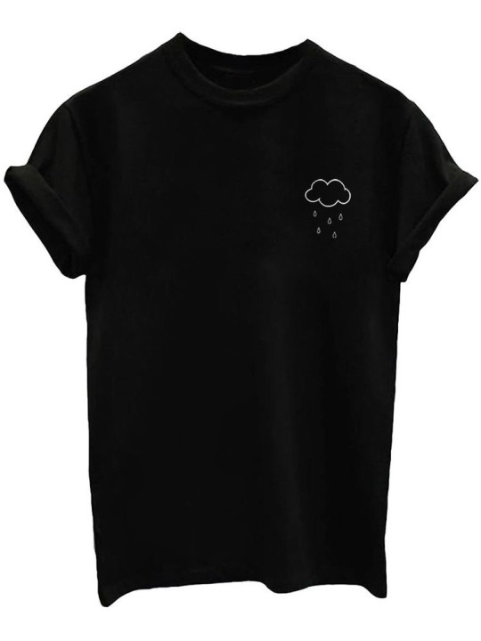 T-shirt au Design Minimaliste de Nuage et de Pluie | Découvrez le Nuage de Pluie Moderne